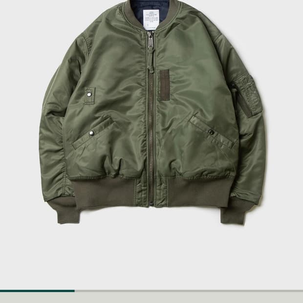 비헤비어 마원(ma-1 ) 올리브/네이비 4사이즈