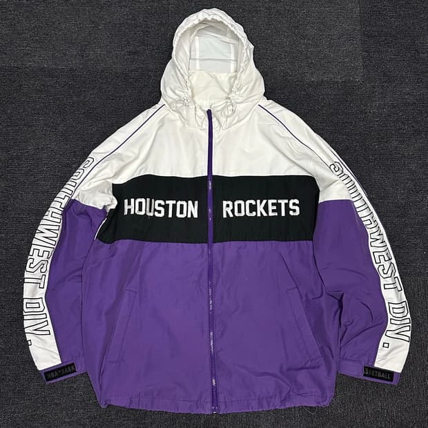 NBA Houston Rockets 컬러블록 바람막이 자켓