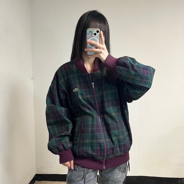Lacoste Reversible Blue Check Blouson