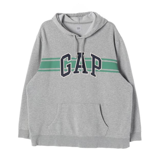 GAP 그린 라인 빅로고 오버핏 후드티 2XL