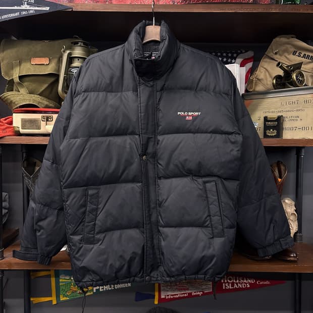 90s 폴로스포츠 테크니컬 텍스처 패딩 다운자켓 N165