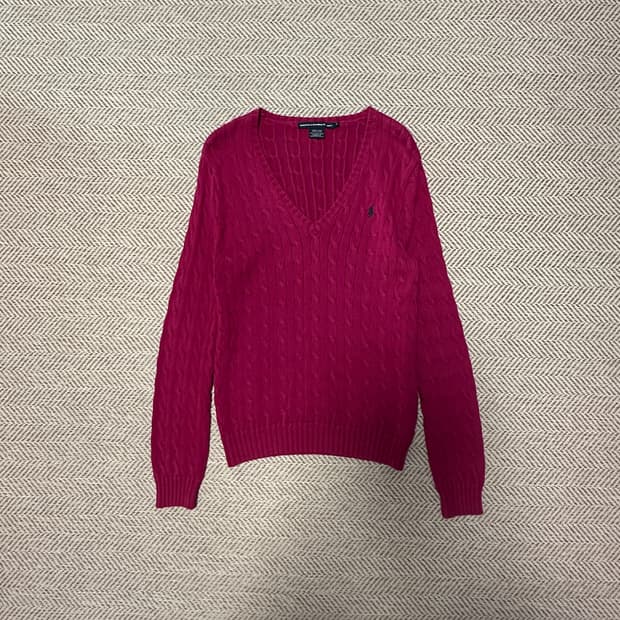 POLO RALPH LAUREN sport v neck cableknit