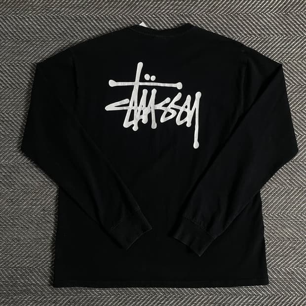 스투시 베이직 빅로고 박시핏 롱슬리브 o 3198