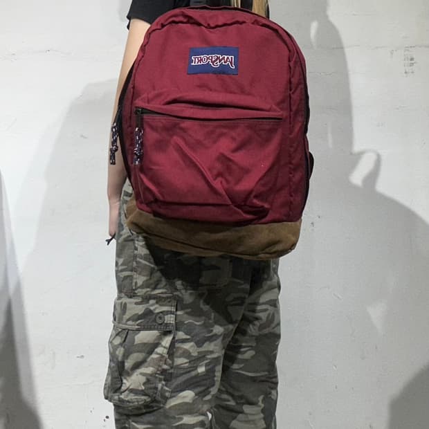 잔스포츠 버건디 백팩 가방 