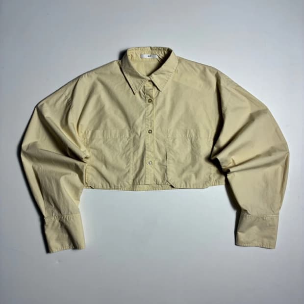 Selected 00's JAPAN 더블 포켓 크롭 코튼 셔츠 R3001