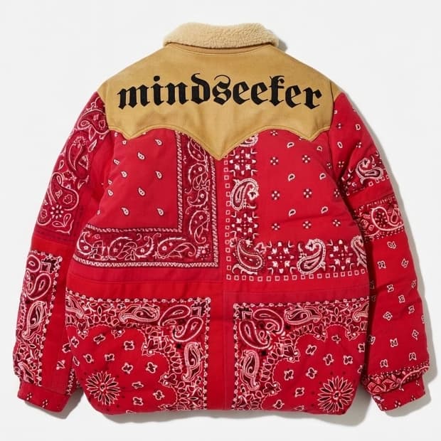 로키마운틴페더베드 x 마인드시커 반다나 웨스턴 패딩