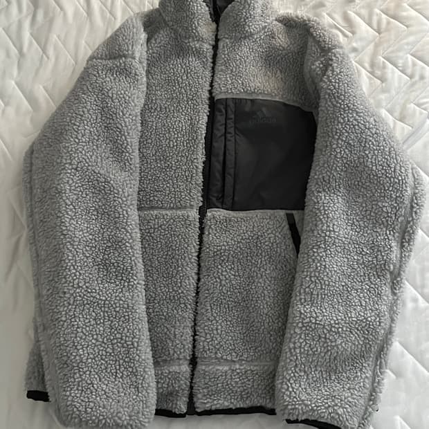 아디다스 쉐르파 리버시블 자켓 그레이