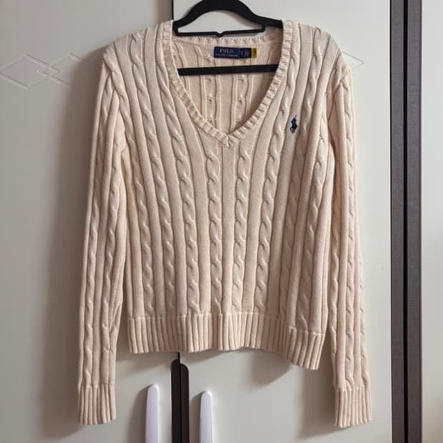 (택포) 폴로 브이넥 니트