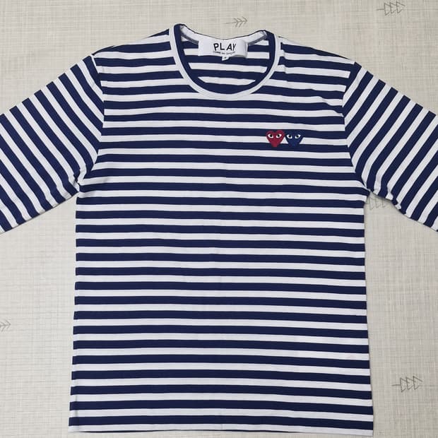 꼼데가르송 더블와펜 스트라이프 롱슬리브s 새상품