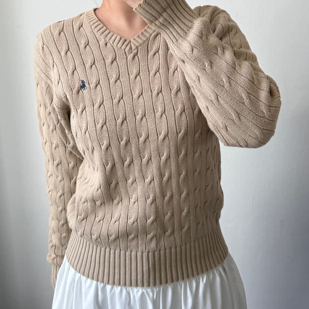 폴로 베이지 니트