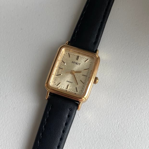 Seiko 세이코 스피릿 스퀘어 쿼츠 골드 레이디스