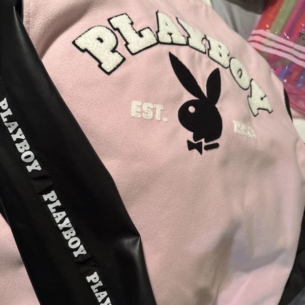 플레이보이 버니 바시티 자켓 핑크