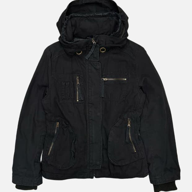 hood pocket work jacket