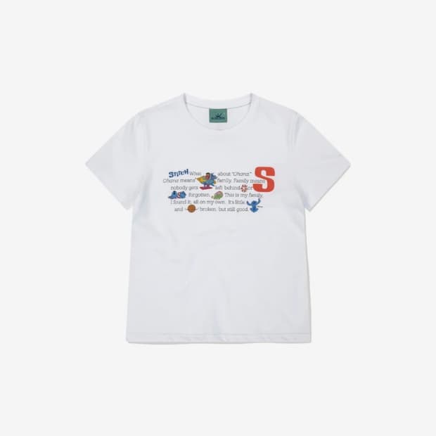 썬러브 스티치 반팔티 W Phrase Tee White