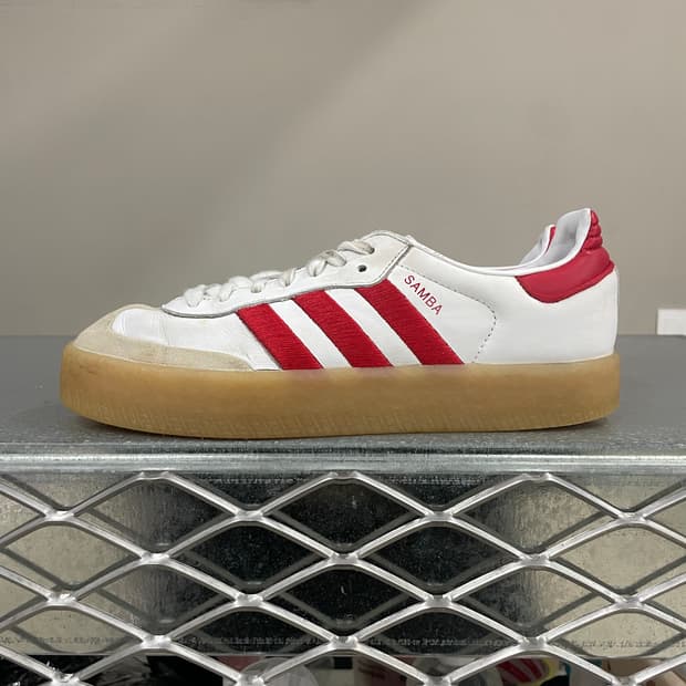 아디다스 삼바OG 화이트 솔라 레드 250