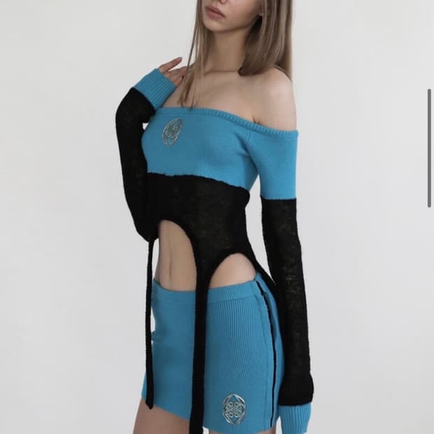 배드블러드 키도 아쿠아마린 투피스