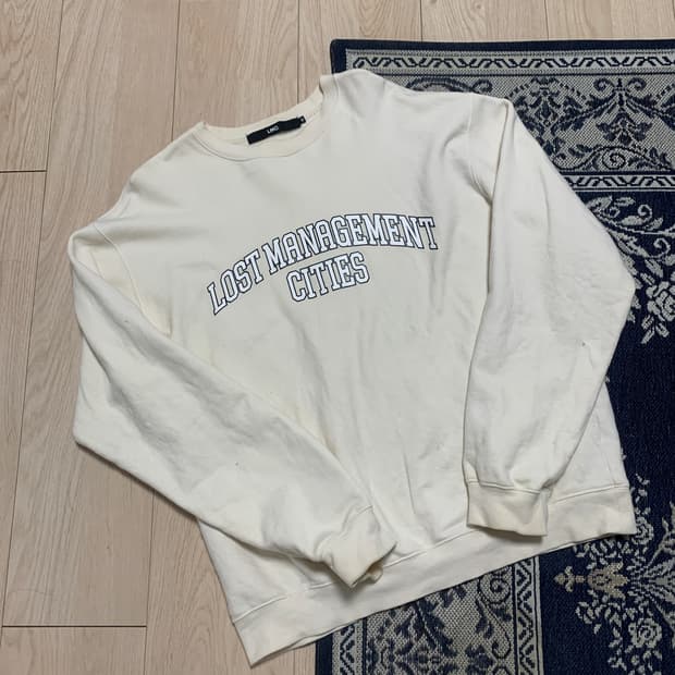 LMC LOST MANAGEMENT 맨투맨 M 아이보리