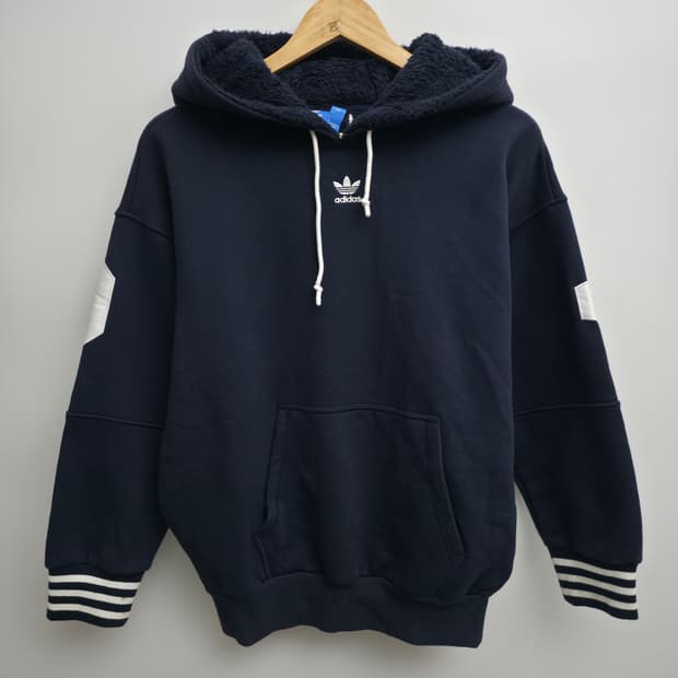 [S] 아디다스 네이비 플리스 후드티