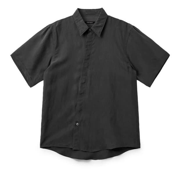 해칭룸 Slash Shirt Cupro Blue Charcoal