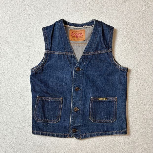 BOBSON 웨스턴 데님 베스트 PN7132