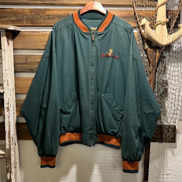 [L]80's Dunbrooke USA Made 빈티지그린 바시티 자켓