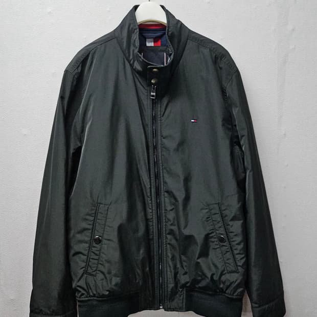 타미힐피거 남성 폴리 솔리드 베이직 봄버 자켓 M