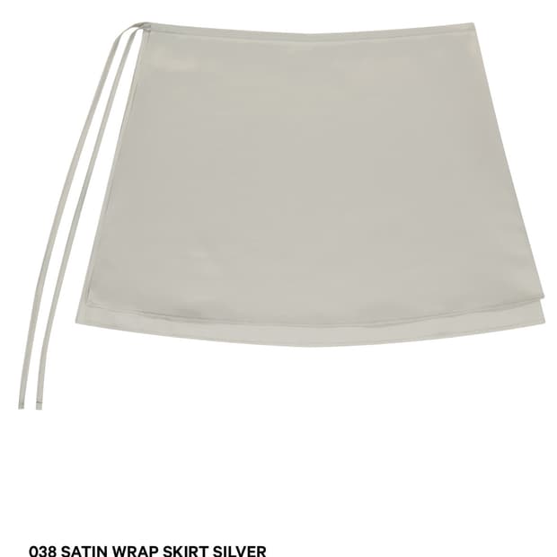 코이세이오 038 SATIN WRAP SKIRT SILVER