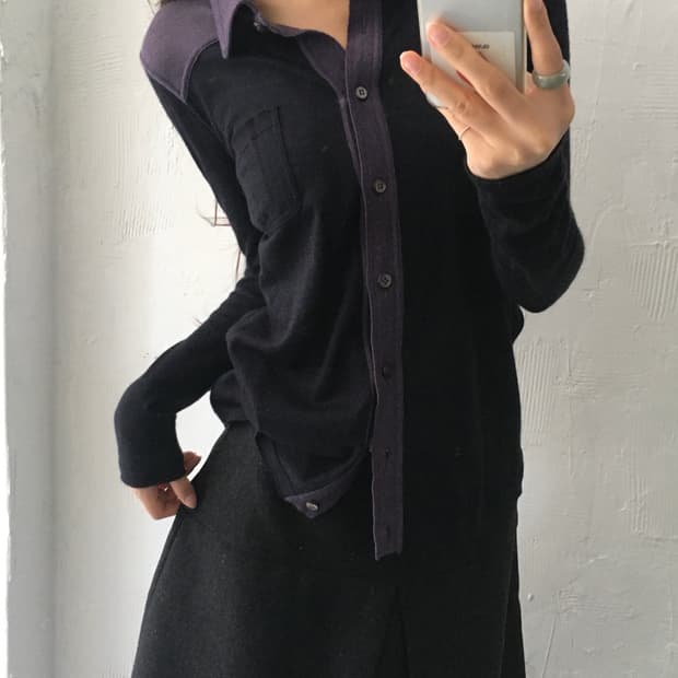 Prada 프라다 캐시미어 실크 카라 가디건