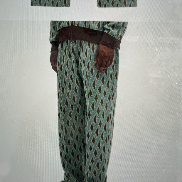 니들스 자카드 트랙팬츠 (터키석 컬러) 