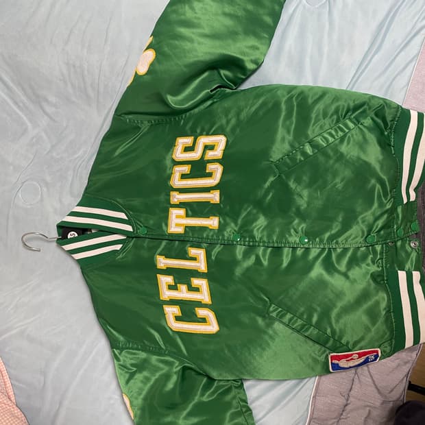 빈티지 90s 스타터xNBA 보스턴 셀틱스 바시티 자켓(m)