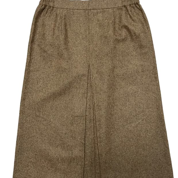 Brown bokashi wool skirt