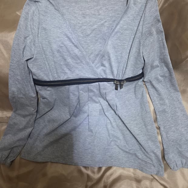 갸루st 여리여리딱붙 지퍼롱슬리브