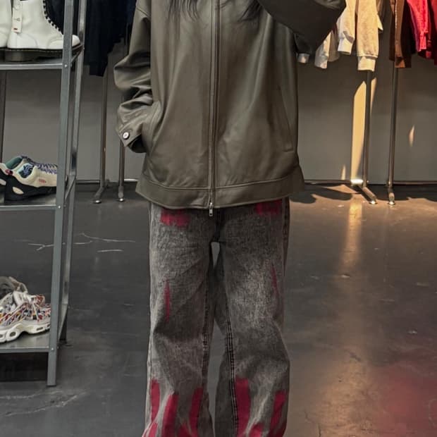 도프제임슨 카키그레이 투웨이 레더자켓 A3440