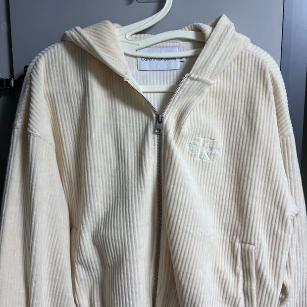 캘빈클라인 코듀로이 후드집업