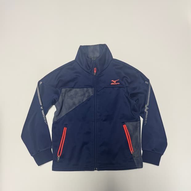 키즈 미즈노 Mizuno 기능성 집업 져지 120 네이비