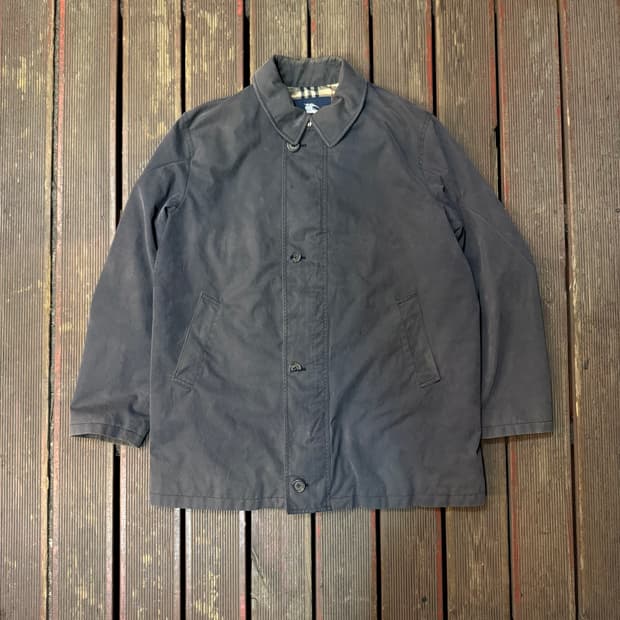 버버리 차콜 블루종 자켓