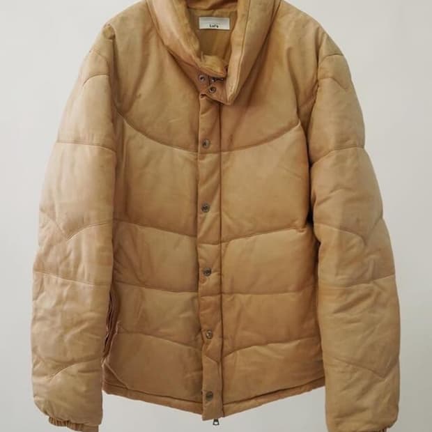 LUI'S 베이지 양가죽 다운패딩