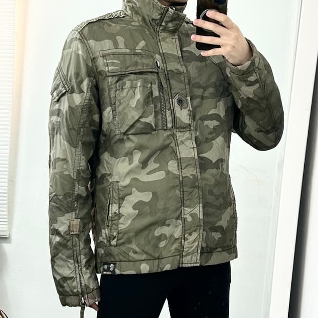 지스타로우 테크니컬 카모 점퍼