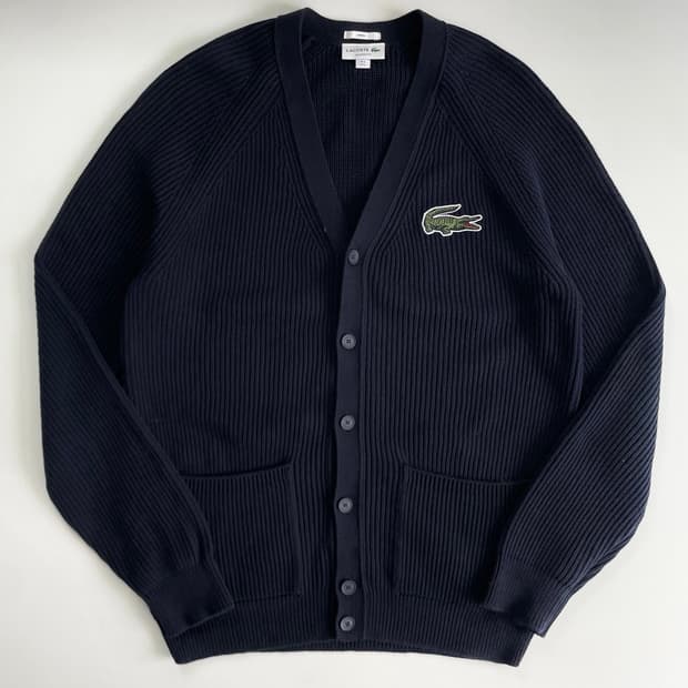 Lacoste  라코스테 자수 코튼 니트 가디건