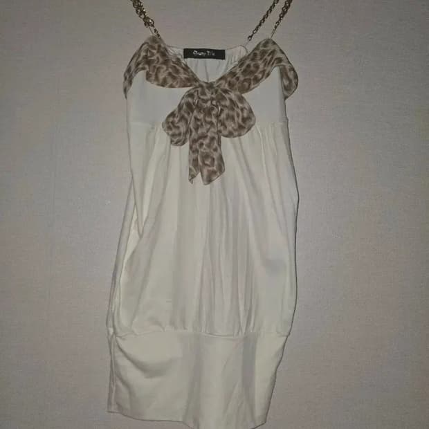 오네갸루 아이보리 레오파드 원피스