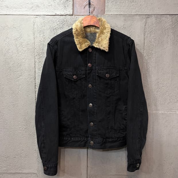 AMX AND FITCH 쉐르파 블랙 데님 자켓 (L)