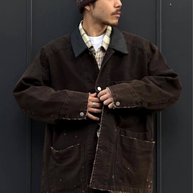안셀름 x wism 덕 커버올 자켓