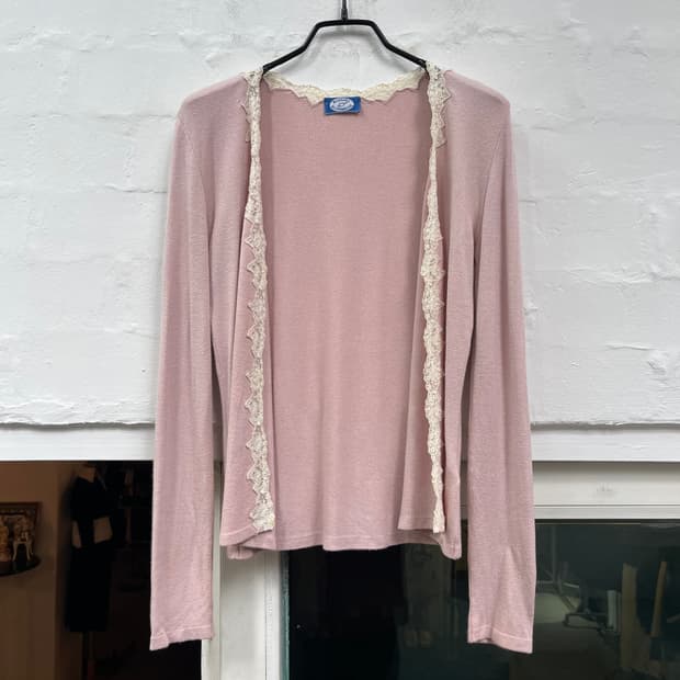 Blumarine 레이스 레이온 가디건 M