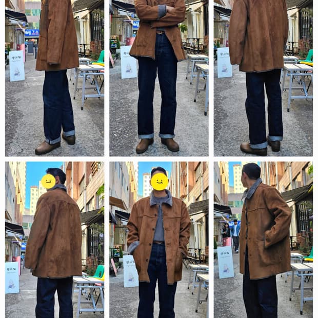 renoma 카라멜 에코 퍼 무스탕