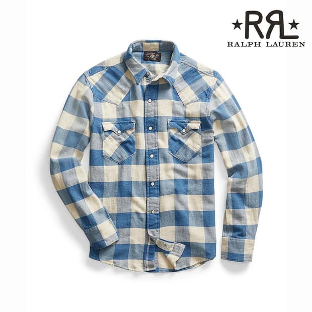 RRL 플래드 트윌 웨스턴셔츠 XL