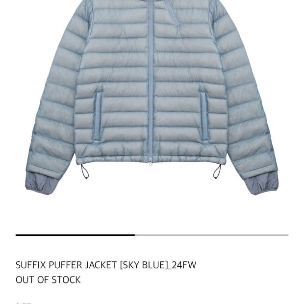 산산기어 SUFFIX PUFFER JACKET _24FW / 1