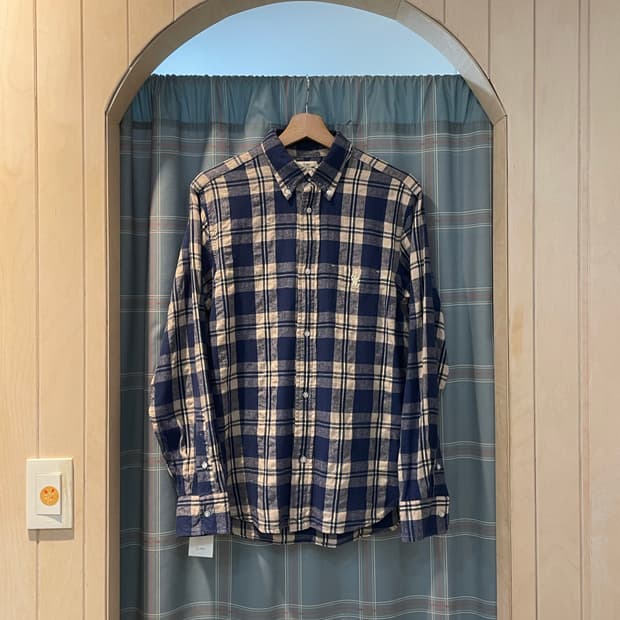 Coen 체크셔츠 베이지블루