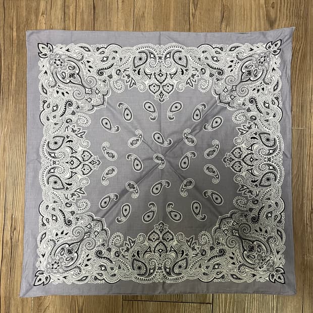 클래식 페이슬리 반다나/스카프(파스텔퍼플)