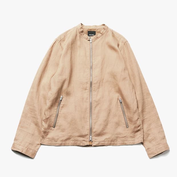 BEAMS - LINEN SINGLE RIDER JACKET