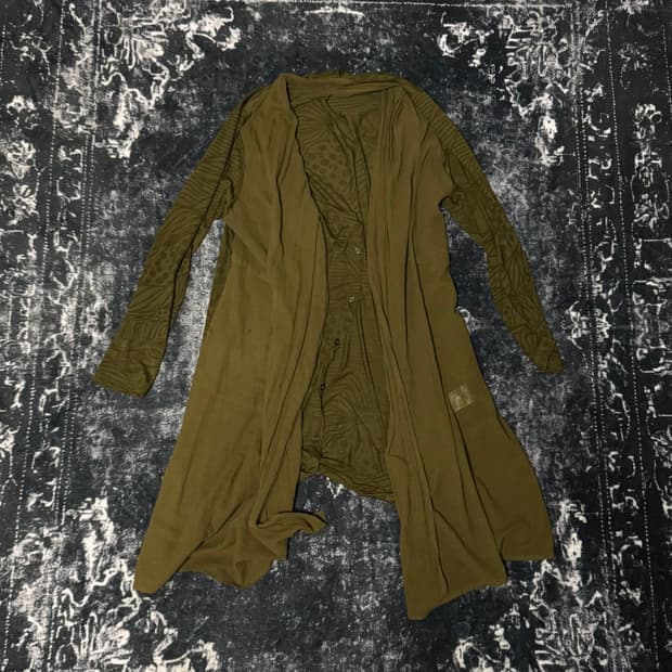 Vintage khaki long cardigan